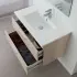 Mobile per bagno sospeso 81x50 cm larice con cassettoni con chiusura ammortizzata soft-close