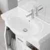 Mobile Bagno Bianco Lucido L. 82.5 cm 2 Ante, 2 Cassetti e Specchiera con Pensile e Luci Feridras - 5