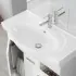 Mobile Bagno Bianco Lucido L. 82.5 cm 2 Ante, 2 Cassetti e Specchiera con Pensile e Luci Feridras - 5