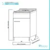 Scheda tecnica mobile lavatoio 45x50 cm 1 anta bianco