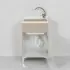 Mobile Lavatoio 1 Anta Legno Larice 50x50 cm con vasca in resina e asse Feridras - 6