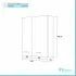 Pensile Bagno 60x70 cm colore Bianco con Ante Reversibili Feridras - 3