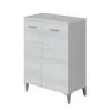 Base Bagno 2 Ante Multiuso colore Grigio 60x78 cm con Ante Reversibili Feridras - 5