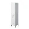 Colonna Bagno 2 Ante e 1 Cassetto colore Bianco 35x153,5 cm Feridras - 5