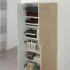 Mobile Alto Da Bagno Larice 4 Ante 60x153,5 cm Multiuso e Scarpiera Feridras - 4