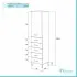 Colonna Bagno Bianca Porta Asciugamani H.154 Multiuso Con 5 Cassetti Feridras - 3