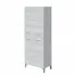 Mobile Alto da Bagno Grigio 4 Ante 60x153,5 cm Multiuso o Scarpiera Feridras - 5