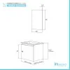 Mobile Moderno Salvaspazio Bianco Laccato 50x36,5 cm con Anta Feridras - 3
