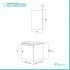 Mobile Moderno Salvaspazio Bianco Laccato 50x36,5 cm con Anta Feridras - 3