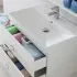 Mobile Bagno Sospeso 2 Cassetti Bianco Laccato 75x51 cm con Cassettoni Feridras - 6