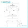 Scheda Tecnica Pilozzo Capiente in Resina 58x45 cm Bianco con Portasapone