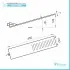 Misure Soffione a Sbalzo Inclinato con Effetto Pioggia in Acciaio Inox Cromo 45x10 cm