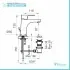 scheda tecnica Miscelatore Lavabo serie Eco con Piletta Automatica Inclusa