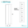 Pensile Sospeso Legno 150 cm colore Bianco con chiusura slow motion Feridras - 3