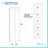 Pensile Sospeso Legno 150 cm colore Bianco con chiusura slow motion Feridras - 3
