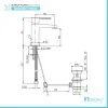Scheda tecnica Miscelatore Lavabo Piralla Baci 0CI00088A16