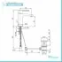 Scheda tecnica Miscelatore Lavabo Piralla Baci 0CI00088A16
