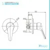 Miscelatore Doccia a Incasso Piralla serie Ariel 0RE00410A16 Cromato Piralla - 2