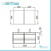 scheda tecnica Mobile bagno da 120 cm Nilo bianco lucido