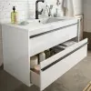 Mobile bagno da 120 cm Nilo con 4 cassetti lavabo e 2 specchi