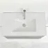 Lavamani in ceramica bianca lucida del mobiletto bagno Duble da 90 cm