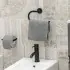 Asciugamani ospite per bagno 100% cotone grigio 40x60 cm