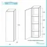 scheda tecnic Colonna bagno sospesa L. 35 cm Master grigio