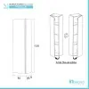 Pensile da H135 cm Effetto Pietra Beige 4 Ripiani
