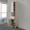 Colonna bagno portasciugamani da terra L. 40 cm in rovere chiaro linea Way 2 ante e 1 cassetto con vano a giorno