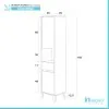 Scheda tecnica colonna bagno portasciugamani 40 cm linea Way in rovere chiaro