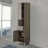 Colonna bagno portasciugamani da terra L. 40 cm in rovere scuro linea Way 2 ante e 1 cassetto con vano a giorno