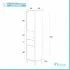 Scheda tecnica colonna bagno portasciugamani da terra 40 cm linea Way colore bianco lucido