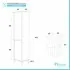 Scheda tecnica colonna bagno con cesta portabiancheria L.40 cm Linea Way bianco lucido