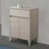 Mobiletto multiuso da 60 cm Way 2 ante e un cassetto in rovere chiaro