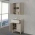 Mobile multiuso linea Way da terra con 2 ante e 1 cassetto in rovere chiaro