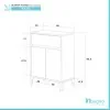 Scheda tecnica mobiletto multiuso da 60 cm Way 2 ante e un cassetto in rovere chiaro
