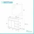 Scheda tecnica Mobile bagno da terra 100 cm linea Way