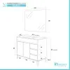 Scheda tecnica Mobile Bagno da terra 100 cm linea Way