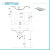Scheda lavabo Mobile bagno a terra da 80 cm linea Way bianco lucido