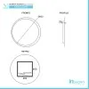 Scheda tecnica specchio bagno retroilluminato tondo D. 90 cm con cornice a LED