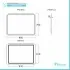 Scheda tecnica specchio per bagno 90x70 cm stondato completo di cornice slim a LED