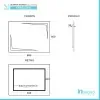 Scheda tecnica specchio bagno con luci LED 80x60cm installazione reversibile