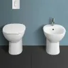 Set sanitari tradizionali Morning con WC rimless + bidet + copriwc rallenty