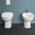 Set sanitari tradizionali Morning con WC rimless + bidet + copriwc rallenty