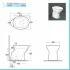 Scheda tecnica WC Morning tradizionale rimless con scarico a pavimento in ceramica bianco