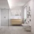 Water sospeso rimless linea Morning in ceramica bianca con scarico a parete