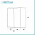 Scheda tecnica pensile bagno 60 cm bianco lucido linea Way 2 ante apertura push