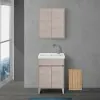 Pensile sopeso perfettamente abbinabile con mobile lavatoio Way della stessa finitura