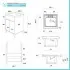 Scheda tecnica mobile lavatoio 60x50 cm linea Way bianco lucido con vasca, asse e kit di scarico