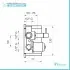 Caratteristiche tecniche rubinetto doccia a muro con deviatore a 3 vie serie Italia in ottone cromato
